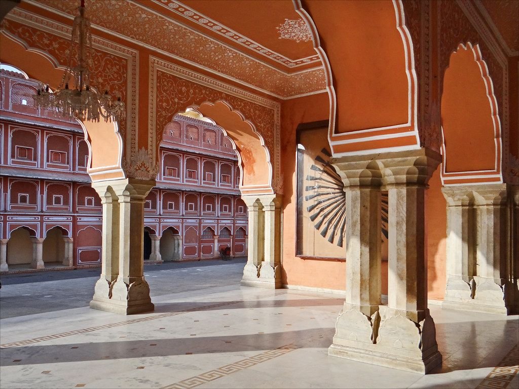 Courtyard arches at City Palace, Jaipur