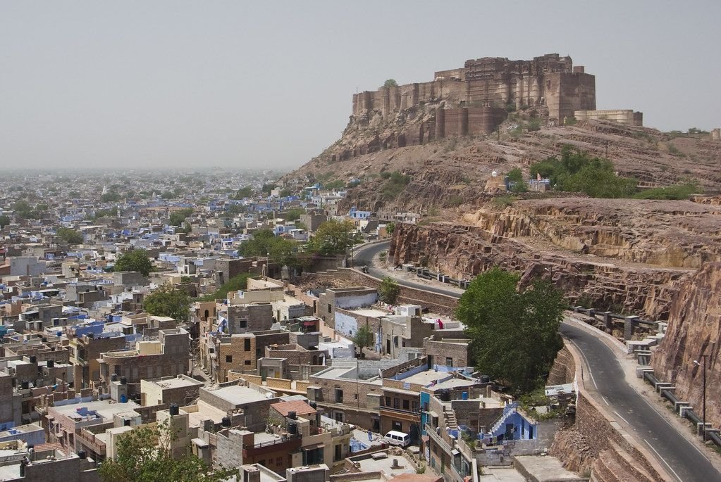 Mehrangarh Fort above the Blue City, the centrepiece of our Jodhpur tour packages