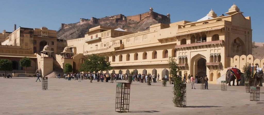 Amber Fort in the hills around Jaipur