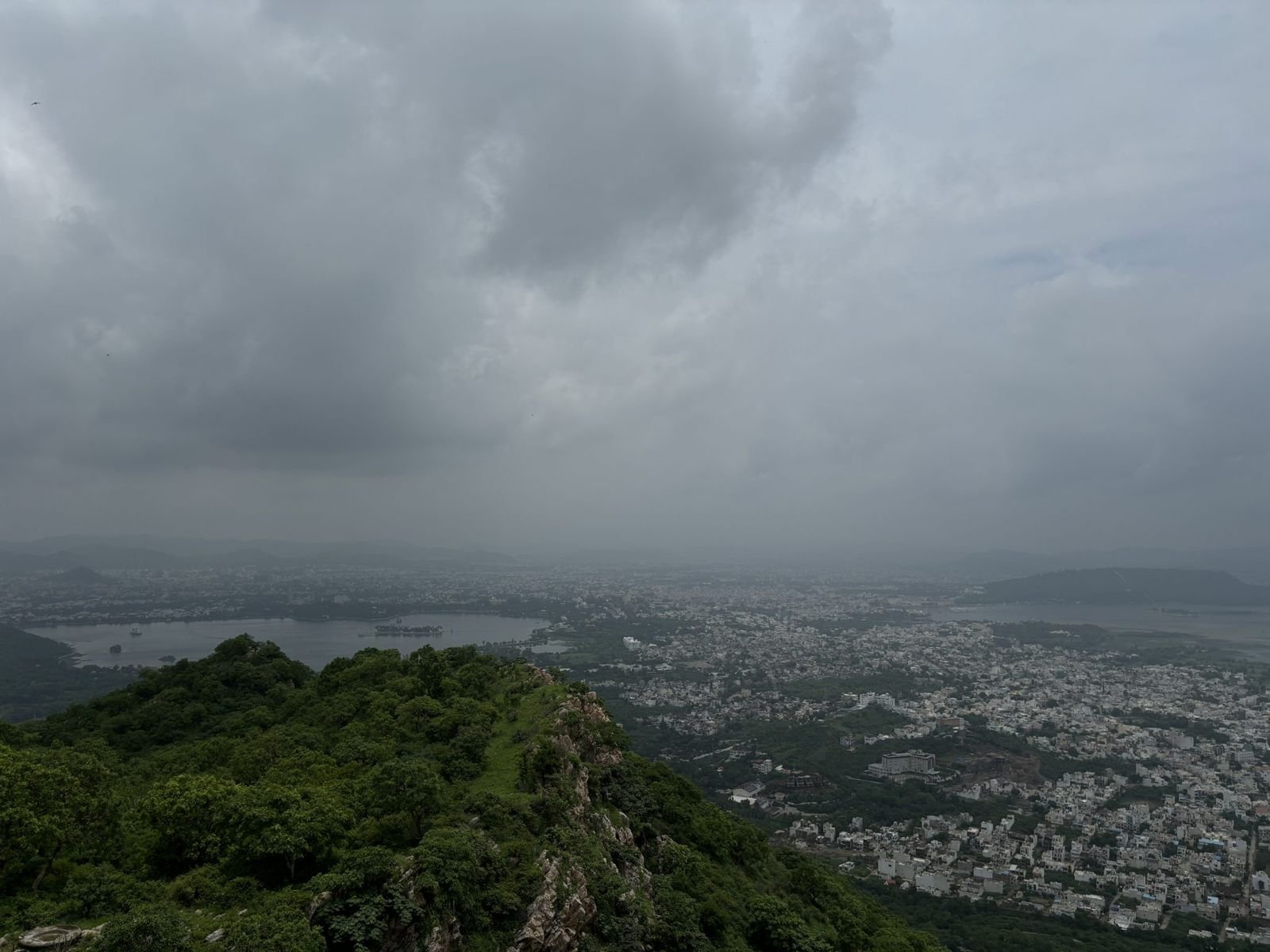 View of Udaipur and Fateh Sagar Lake from Sajjangarh